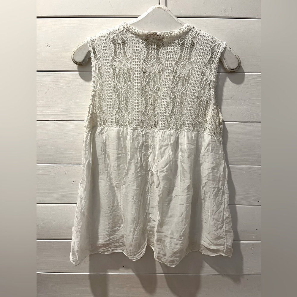 BELLAMBRA – M – Lace & Silk Sleeveless Top - Picture 4 of 8